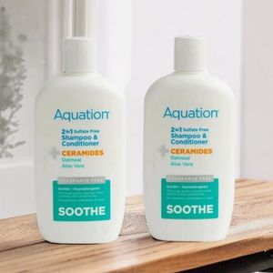 2x Aquation Shampoo Conditioner 2in1 Ceramides Sulfate Free Hypoallergenic Lot